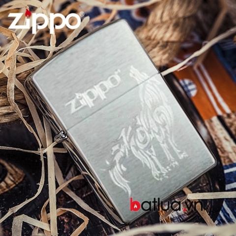 Bật lửa Zippo chính hãng xước sói hú