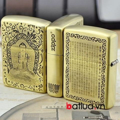 Bật lửa Zippo chính hãng zippo armor đồng khắc Đức phật