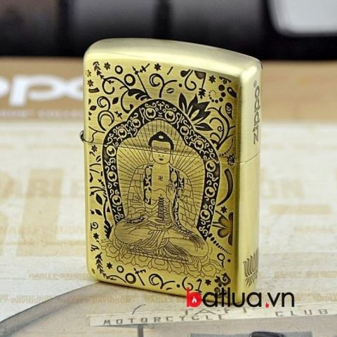 Bật lửa Zippo chính hãng zippo armor đồng khắc Đức phật