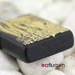 Bật lửa zippo đen in hoa văn cá chép