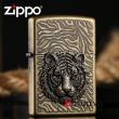 Bật lửa Zippo đồng cổ khắc nổi hình đầu hổ