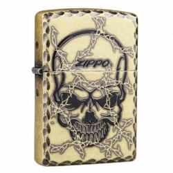 Bật lửa Zippo đồng khắc hình đầu sọ - Mã SP: ZPC0471