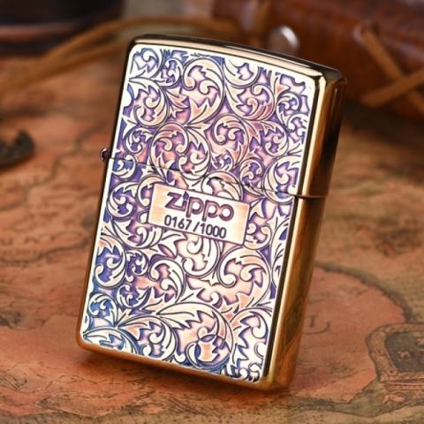 Bật lửa Zippo Đồng khắc hoa văn Arabesque 1000