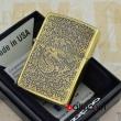 Bật lửa zippo đồng khắc rồng phượng