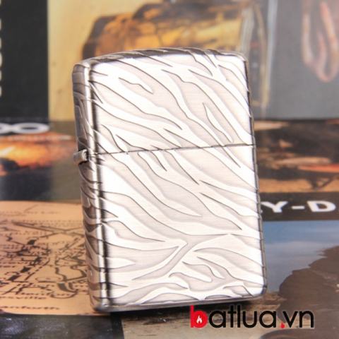 Bật lửa Zippo Japan đồng khắc hoa văn lươn sóng