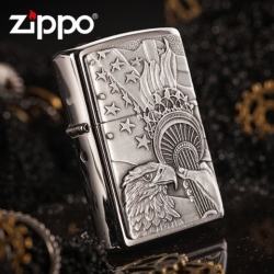 Bật lửa Zippo khắc biểu tượng cờ Mỹ - Mã SP: ZPC0500