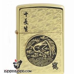 Bật lửa Zippo khắc chim hạc - Mã SP: ZPC0982