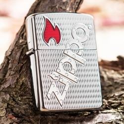 Bật lửa Zippo khắc chữ Zippo nổi - Mã SP: ZPC0461