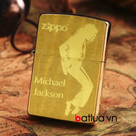 Bật lửa zippo khắc đồng phiên bản Michael jackson Ver 1