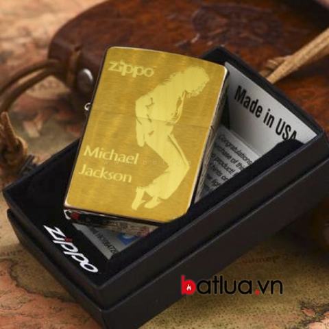 Bật lửa zippo khắc đồng phiên bản Michael jackson Ver 1