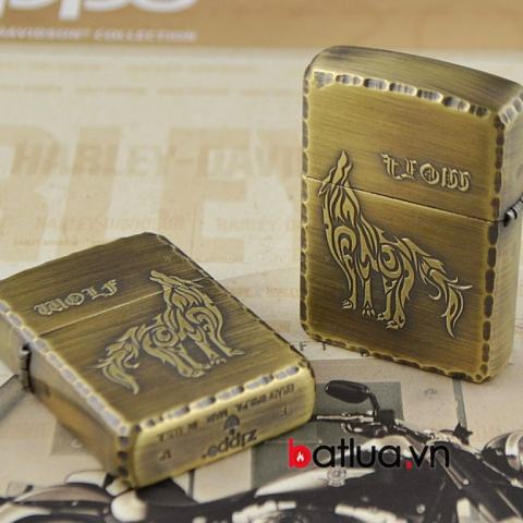 Bật lửa zippo khắc hoa văn sói