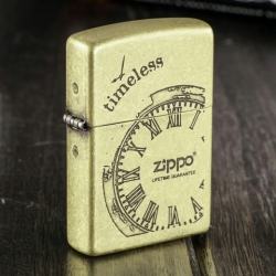 Bật lửa Zippo khắc nhẹ mặt đồng hồ la mã - Mã SP: ZPC0463