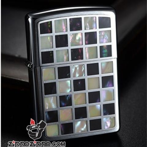 Bật lửa Zippo mặt đá caro