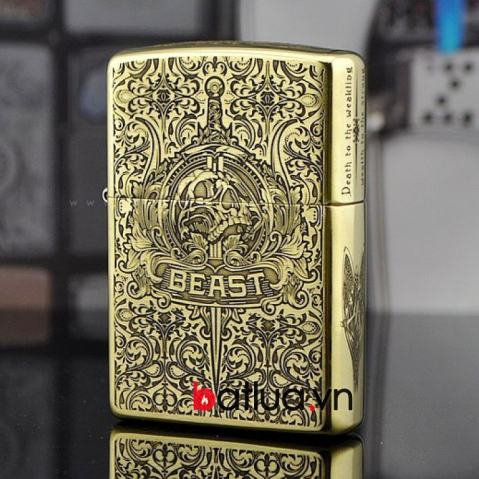 Bật Lửa Zippo mặt khắc đồng Codex Gigas Satan