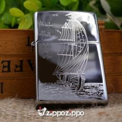 bật lửa zippo mầu bạ khắc thuận buồm xuôi gió - Mã SP: ZPC1459