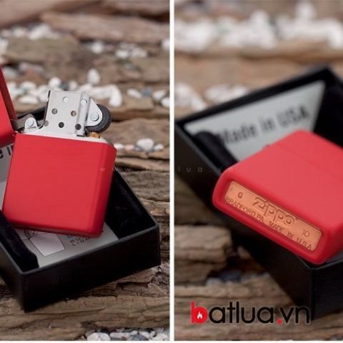 Bật Lửa Zippo Màu Đỏ Đô