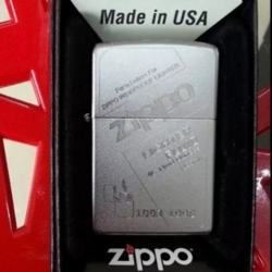Bật lửa Zippo phiên bản Crom khắc chữ Zippo và chiếc bật lửa - Mã SP: ZPC0749