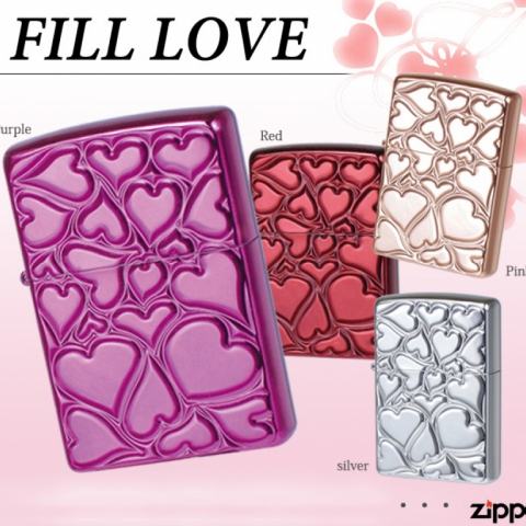 Bật lửa Zippo phiên bản Fill Love Màu Hồng