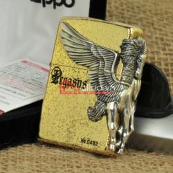 Bật lửa zippo phiên bản giới hạn xuất nhật Zippo Pegasas  cánh được mạ bạc - Mã SP: BL09889