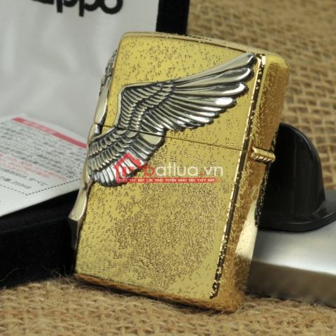 Bật lửa zippo phiên bản giới hạn xuất nhật Zippo Pegasas  cánh được mạ bạc