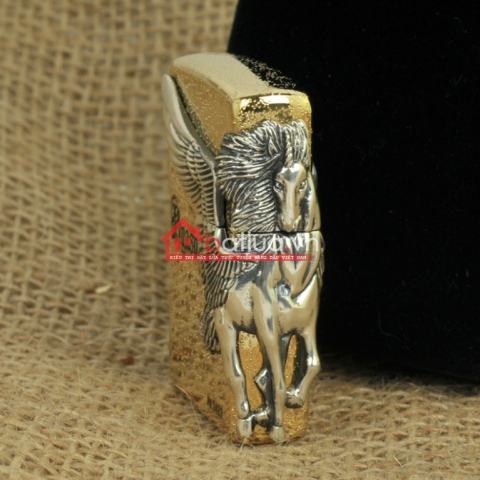 Bật lửa zippo phiên bản giới hạn xuất nhật Zippo Pegasas  cánh được mạ bạc