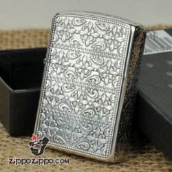 Bật lửa Zippo phiên bản mặt khắc 162 bạc chéo - Mã SP: ZPC0929