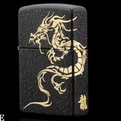 Bật lửa Zippo phiên bản màu đen nứt sơn The Dragon - Mã SP: ZPC0660