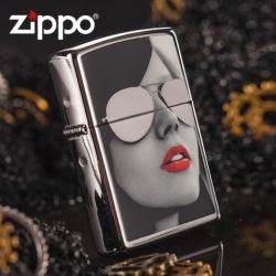 Bật lửa Zippo phiên bản windproof khắc hình cô gái - Mã SP: ZPC0524