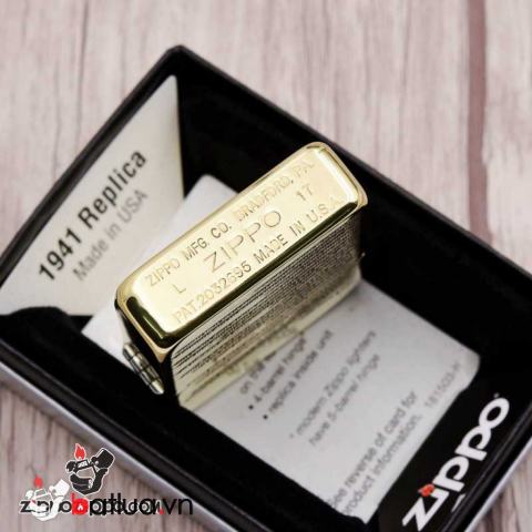 Bật Lửa Zippo Replica 1941 Khắc Nổi Màu Đồng Sang Trọng