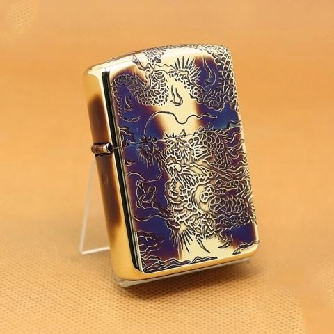 Bật lửa zippo Rồng Cuộn Mây khắc Sâu - Vỏ Dầy Amore