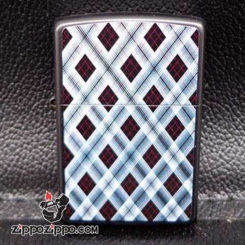 Bật lửa Zippo sơm caro sơn đỏ