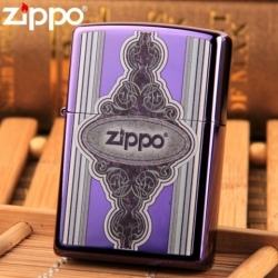 Bật lửa Zippo tím in hoa văn Ấn Độ - Mã SP: ZPC0838