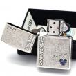 Bật lửa Zippo tình yêu chính hãng màu xám cổ