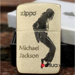 Bật lửa Zippo vàng đồng hình Michael Jackson Ver 2 - Mã SP: BL10014