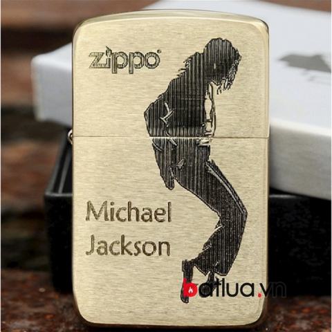 Bật lửa Zippo vàng đồng hình Michael Jackson Ver 2