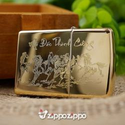 bật lửa zippo vỏ đồng khắc mã đáo thành công - Mã SP: ZPC1474