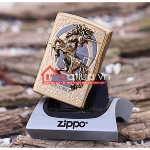 Bật lửa zippo xuất nhật chính hãng họa tiết  ngựa hoang dã Specials