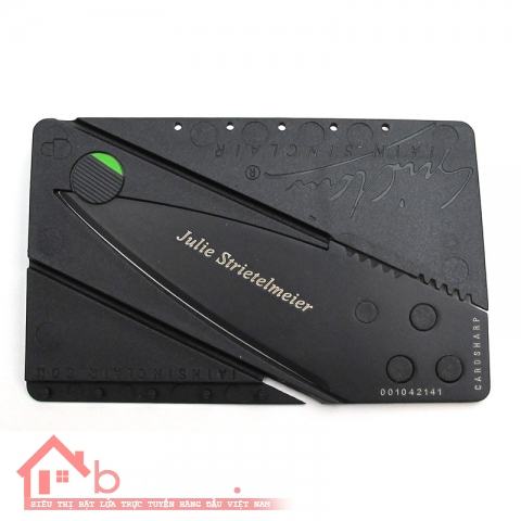 Bộ 2 dao gấp hình thẻ ATM (Đen) - Nhỏ gọn, tiện lợi, hình dáng giống như thẻ ATM