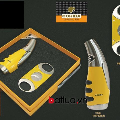 Bộ Bật lửa kèm dao cắt COHIBA sang trọng