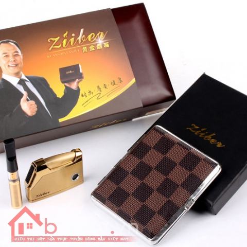 Bộ sản phẩm Hộp Đựng Thuốc   - Tẩu Lọc  -  Bật Lửa ziiber