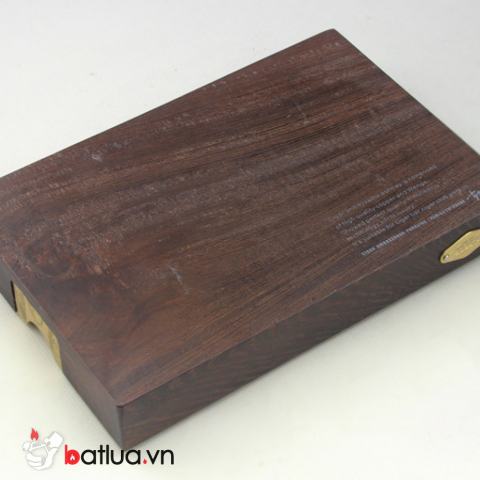 Gạt Tàn  Cigar Ashtray Gỗ Và Đồng Kết Hợp Sang Trọng