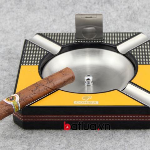 Gạt tàn Cohiba thời trang, kèm dao cắt bằng thép ko rỷ