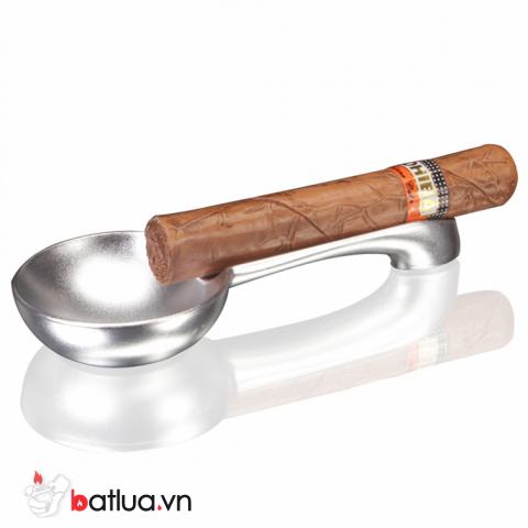 Gạt tàn xì gà tay cầm màu bạc COHIBA