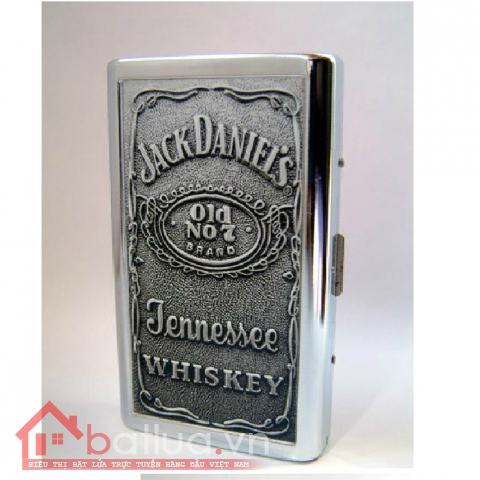 Hộp đựng thuốc lá bằng kim Loại mang nhãn hiệu Zippo Jack Daniels