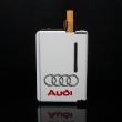 Hộp đựng thuốc lá đa năng đẩy thuốc sáng tạo kiêm lửa khò Audi màu trắng