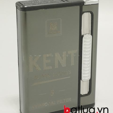 Hộp đựng thuốc lá đa năng in logo Kent (Đen)