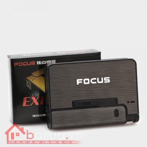 Hộp đựng thuốc lá đa năng kiêm hộp quẹt Nhãn hiệu Focus Yh001 có thể thay đổi hộp quẹt tuỳ ý dễ sử dụng tiện gọn (đựng tối đa 10 điếu thuốc )