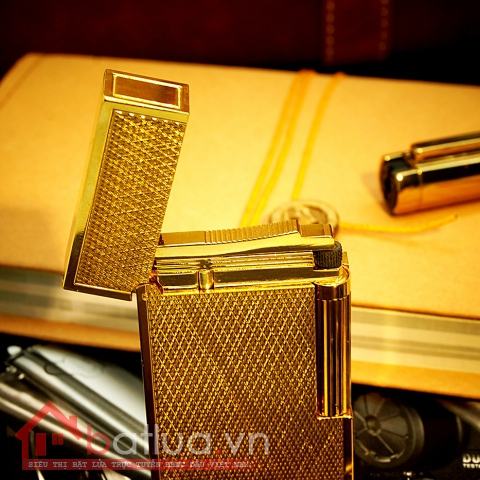 Bật Lửa Dupont  mẫu 5 Line 2 Gold Diamond