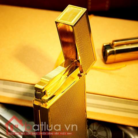 Bật Lửa Dupont  mẫu 5 Line 2 Gold Diamond