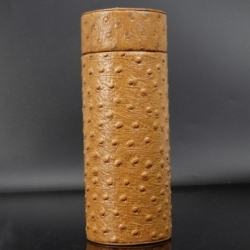 Ống giữ ẩm Cigar Cohiba bọc da mẫu ngắn màu nâu - Mã SP: PKXG115V